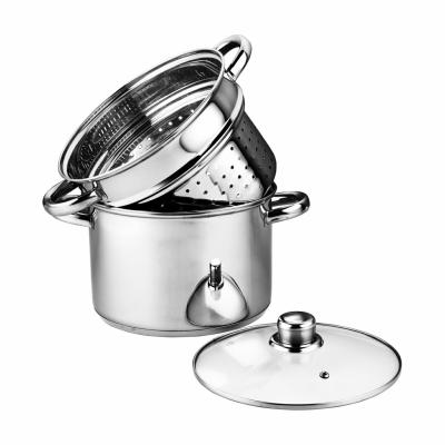 China Latest Viable Noodle Cooking Pot Multifunctional Stainless Steel Pasta Pot With Strainer Insert for sale