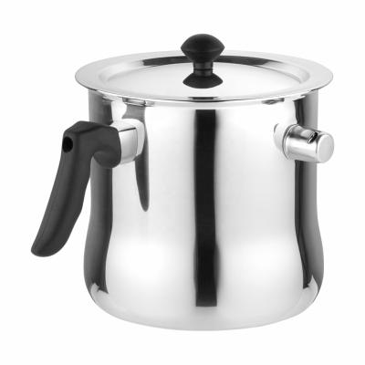 China Sustainable Popular Stainless Steel Wall Shape Belly Milk Whistler Double Boiling Pot for sale