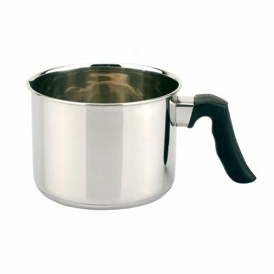 China Sustainable Classic Kitchenware Stainless Steel Induction Milk Pot With Spout for sale