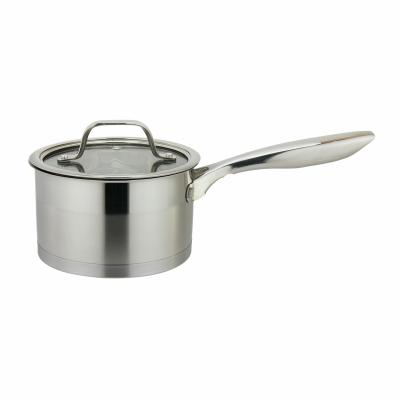 China Newest Sustainable High Quality Stainless Steel Pan With Glass Lids Cheap Cooking Pot And Pan for sale