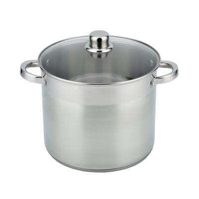 China Sustainable Large Stainless Steel Soup Pot Stock Pot Induction Cooking Pot for sale