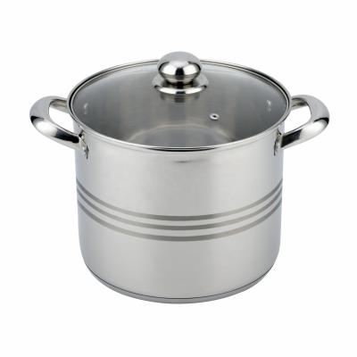 China Sustainable Stainless Steel Cookware Soup Pot Induction Cooking Stock Pot for sale