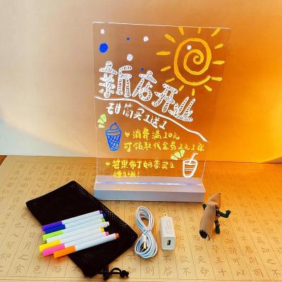 China ACRYLIC Erasable Light Acrylic Memo Pad Writing Board Color Pens for sale