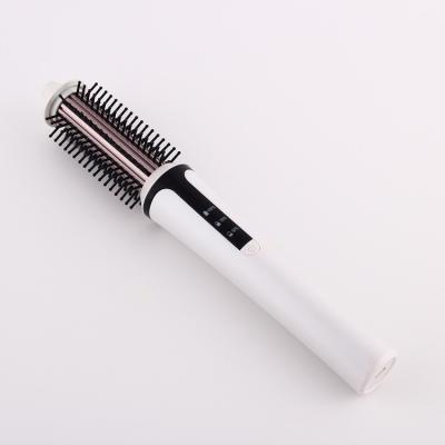 China Car HM-830 Styling Tools Portable Travel Usage Rechargeable Wireless Curling Brush with LCD Display for sale