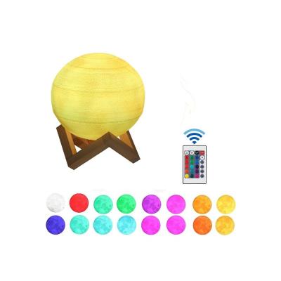 China Modern Creative 3D Printing Moon Light Solar System 8 Planets Table Lamp with LED Saturn Remote Control Light Rechargeable Night Light for sale