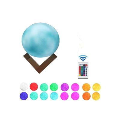 China Modern Creative 3D Printing Moon Light Solar System 8 Planets Table Lamp with LED Remote Control Uranus Light Rechargeable Night Light for sale