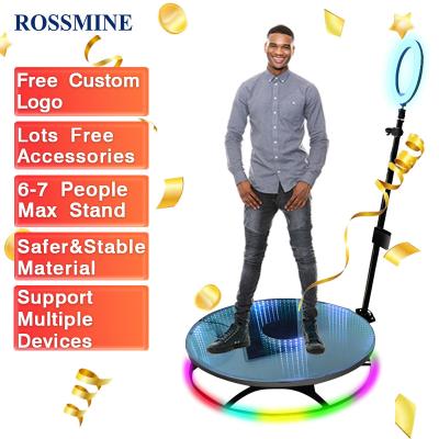 China SDK 2021 Most Popular 360 Photo Booth Freely Customize Logo 360 Photo Booth Platform Adjustable 360 ​​Degree Photo Booth Rotation for sale