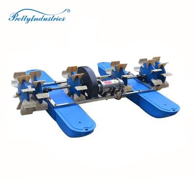 China High Quality Popular UV Stainless Steel and HDPE Fish Pond Aerator 0.75Kw Electric Fish Pond Paddle Wheel Aerator for sale