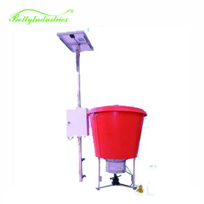 China Automatic electric fish farming feeder for shrimp and crab, pond feeder for aquaculture 100KG for sale