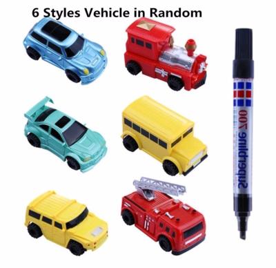 中国 Spain Local Fast Shipping Magic Pen Inductive Vehicle Truck Children Train Railway School Bus Toy Car Kids Draw Lines Induction 販売のため