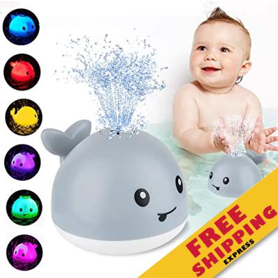 Κίνα Drop Shipping Bath Toys Light Up Water Spraying Whale Squirt Bathtub Shower Pool Bathroom Toy Q2P Summer Game προς πώληση