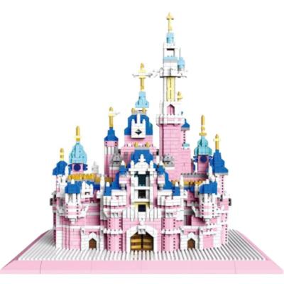 Cina 3600pcs Model mini Pink Castle Building Blocks Deluxe Edition Building Blocks Toys D2P in vendita