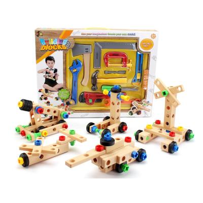 China Hot selling wholesale accemble building block educational plastic tool set toy à venda