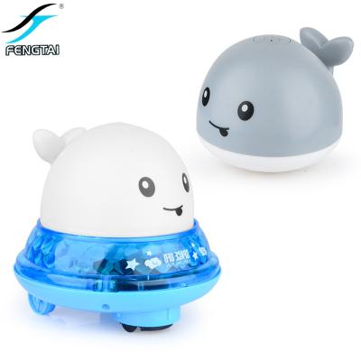 China Drop Shipping Light Up Bath Toys Squirt Bathtub Shower Pool Bathroom Water Spraying Whale Toy Summer Game for sale