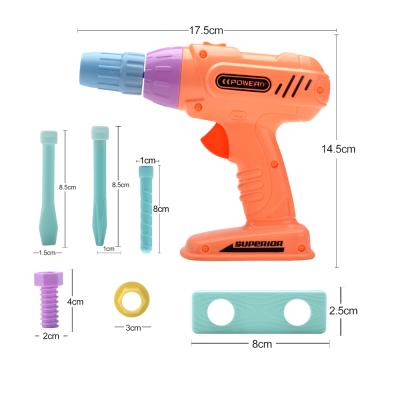 중국 Electric drill tool set Children's interactive play games Educational building block toys 판매용