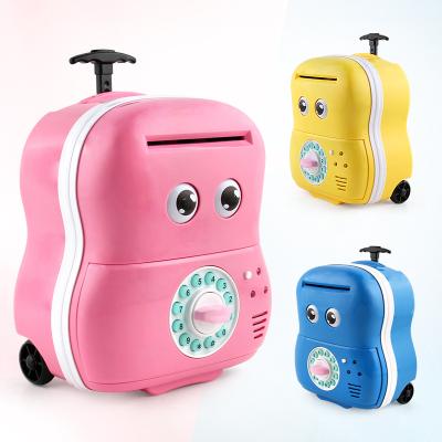 China Kids Piggy Bank Money Box Automatic Stealing Money Bank Auto Scroll Paper Money Coin Piggy Bank for Kids for sale