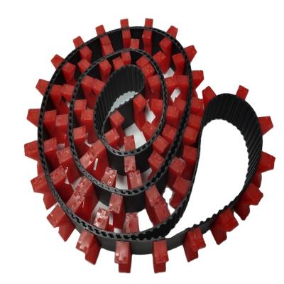 China Lianyi Endless Timing Belt PU Red Color Cleats Black PU Jointed AT10 T10 for sale