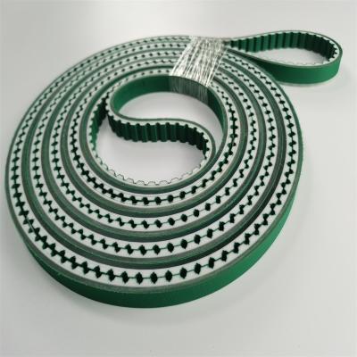 China PU Endless Timing Belt Building Material PAZ PAR Green Cloth On Teeth Surface Coating for sale