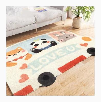 China Modern Machine Washable Size Design Accepted Customized Microfiber Anti Slip Area Rugs for sale