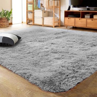 China Long Pile Polyester Plush Large Bedroom Super Luxury Modern Home Antiskid Fluffy Soft Fluffy Blankets Rug Rugs For Living Room for sale