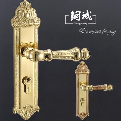 China Hotel Manufacturer High Quality Brass Material Bedroom Lockset Mortise Plate Door Lock for sale