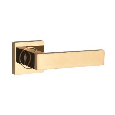 China New Wooden Door Design Good Quality Home Hardware Square Rosette Pull Handle Door Lock for sale