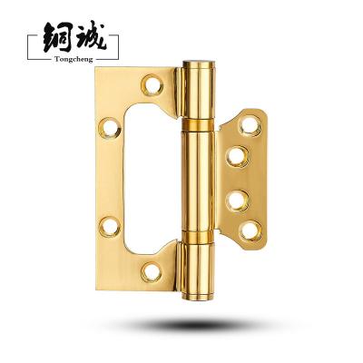 China Modern Solid Brass Hinge Pure Brass Butterfly Hardware 5inch 4inch Flush Door Hinges for sale