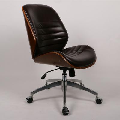 China New Classic Adjustable Concise Design Office Chair Swivel Chair Wooden Chair (Height) Adjustable for sale