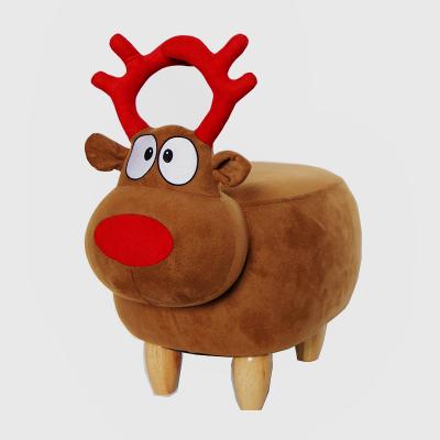 China Animal Chair Seat Mini Sofa Cartoon Kindergarten Stool Baby Elks Storage Custom Kids Stools for sale