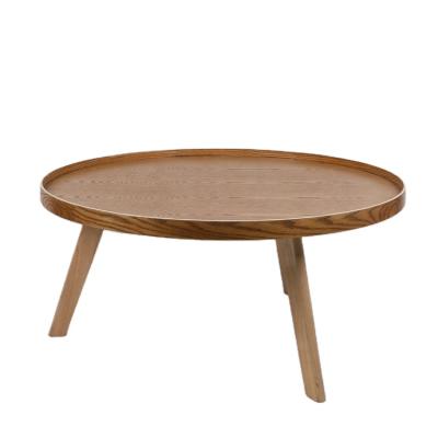 China Round Living Room Furniture Japanese Style Wooden Round Coffee Table for sale