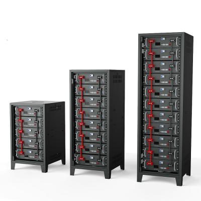 China Hot selling  rack type 48V lithium iron phosphate battery 48v100ah Solar Energy Storage System for 10kw 20kw 30kw 50kw for sale