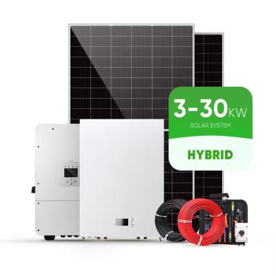 Chine Système d'alimentation par panneau solaire hybride 10 KW 30 KW 50 KW avec protection contre les surtensions à vendre