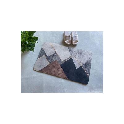 China Non-slip Mud Floor Diatomite Ware Household Diatomite Rubber Foot Pad Quick Dry Bath Mat for sale