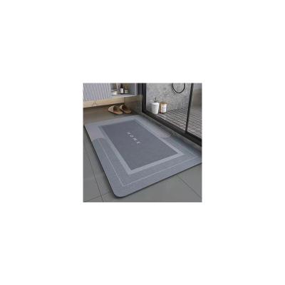 China Bathroom Non Slip Diatomaceous Water Absorbent Blanket Set Diatom Mud Floor Mat Anti Slip Absorb Diatomite Earth Bath Mat for sale