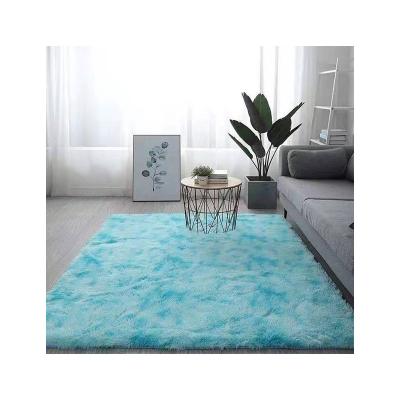 China Shaggy Area Rugs Modern Design Shaggy Carpet Mats For Living Faux Fur Non-Slip Fluffy Blanket Washable Super Piece for sale