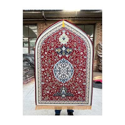 China 2021 New Design Anti Slip Prayer Blanket Prayer Mat Muslim Folding Portable Prayer Classic Mat Washable Anti Slip for sale