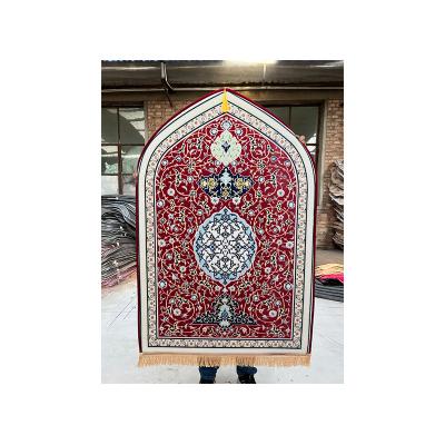 China 2021 New Design Anti Slip Prayer Blanket Prayer Mat Muslim Folding Portable Prayer Classic Mat Washable Anti Slip for sale