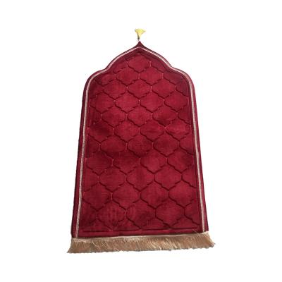 China Mosque Prayer Room Washable Carpet Fringed Carpet Worship Muslim Carpet for sale