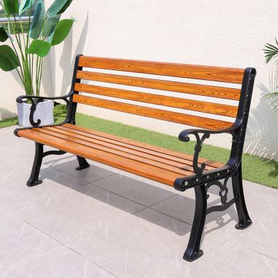 China Bestselling 2022 Seaters Rustproof Outdoor Long Street Bench In Shopping Mall Street Customized Wooden Aluminum Chair For Park, Yard for sale