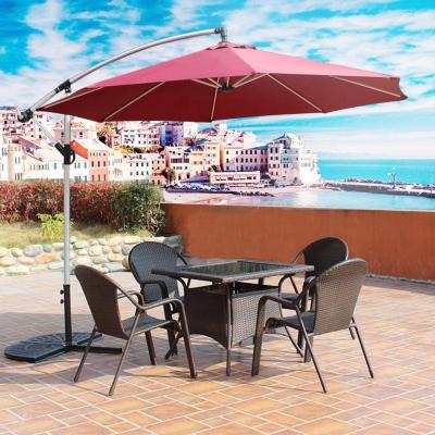 China Modern High Quality Aluminum Umbrella Table Umbrella Stainless Steel Outdoor Furniture Garden for sale