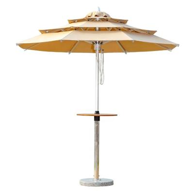 China Large Sun Modern Widely Used Aluminum Cafe Terrace Top Quality Outdoor Umbrella for sale