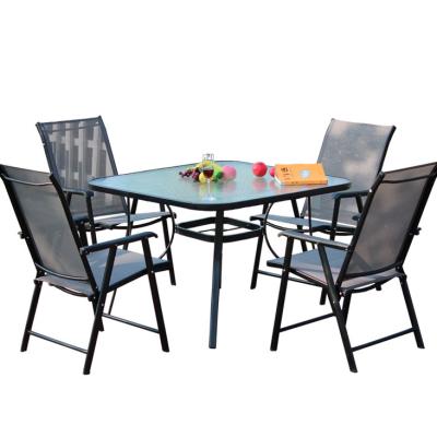 China Modern cheap new design casual outdoor outdoor patio dining table chair waterproof customized set for sale