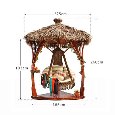 China Modern outdoor indoor luxury bedroom furniture morden bed set solid wood garden swing cool customized custom bed for sale