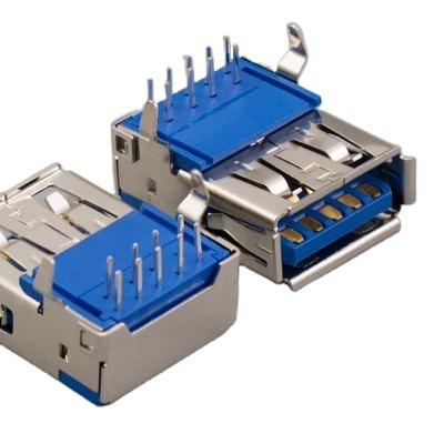 China Data Transfer USB 3.0 A Type 90 Degree DIP Connector for sale