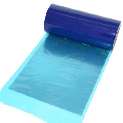 China 0.03-0.2mm Easy Paste Against Damages PE Ldpe Blue Galvanized Sheet Film for sale