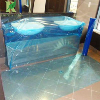 China 0.03-0.2mm Clear Blue PE Adhesive Film Kitchen Cabinets for Effective Protection for sale