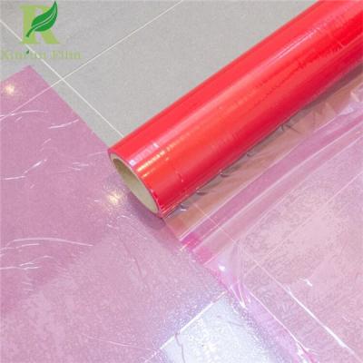 China 0.03-0.20mm Red Clear Adhesive Protective Plastic Film for Hard Surfaces for sale