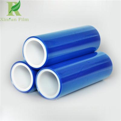 China 0.02-0.20mm Excellent UV Resistant Self Adhesive Blue PE Protective Film for sale