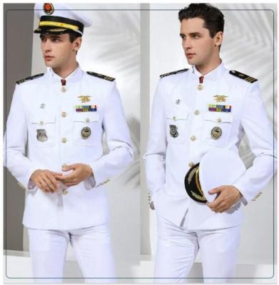 China QUICK DRY Custom Made Stand Collar Navy Officers Fit Military Police Army Jacket Officer Uniform for sale