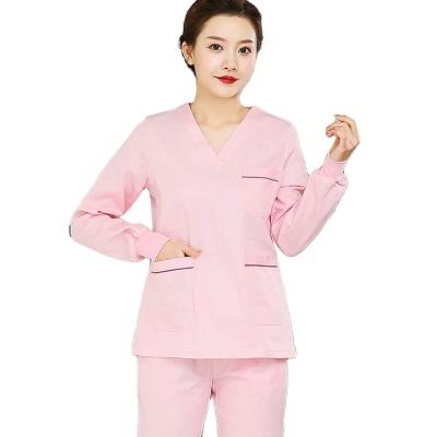 China Hot Sale QUICK DRY Woman Doctor Uniforms Medical Nursing scrubs uniform clinic scrubs long sleeve hospital uniform sets upgrowing for sale